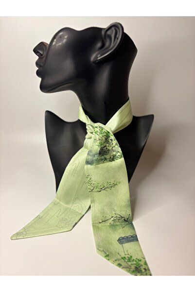 BHR AKSESUAR Patterned Thin Scarf, Ribbon (6X85 cm)