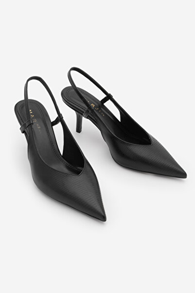 Marjin حذاء نسائي بكعب ستيليتو مدبب من الأمام وحزام خلفي وفتحة رقبة على شكل ح...