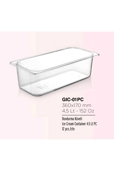 ZTF GLOBAL TRADE GASTROPLAST GIC-01 POLİKARBON PC 4.5 LİTRE ( 152 Oz) Dondurm...