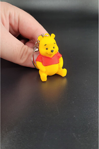 Hareketli Sert Plastik Winnie the Pooh Anahtarlık,Çanta Aksesuarı, Dekoru, Hediye