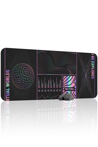 mousepad bastir Vaporwave Grid antialunecare Mousepad pentru jocuri din cauci...