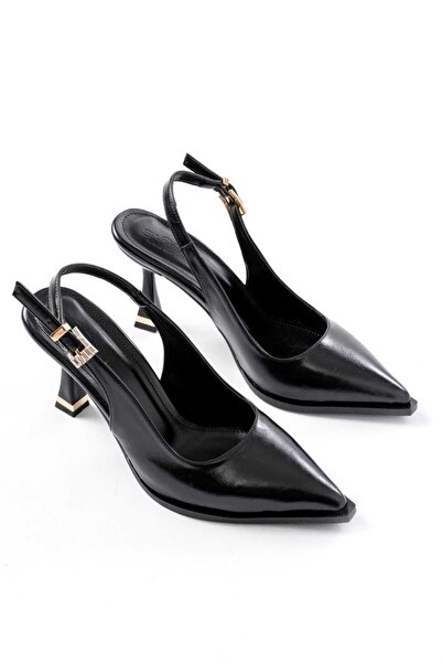 Griffa Kadın Abiye Ayakkabı Altın Tokalı Sivri Burun 9cm Topuklu