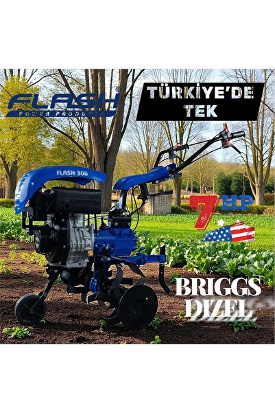 Flash 300 Çapa Makinası Brıgs stratton 7Hp Dizel 3+1 Şanzumanlı