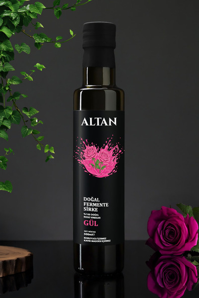 Altan Yıllandırılmış Ev Yapımı Doğal Gül Sirkesi Yumuşak İçim 500ml
