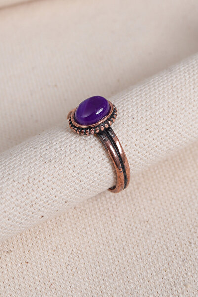 Süspüs Accessories Purple Stone Copper Ring