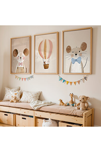 Artiera Σετ ζωγραφικής 3 τεμαχίων με ξύλινο πλαίσιο για κοριτσίστικο δωμάτιο ...