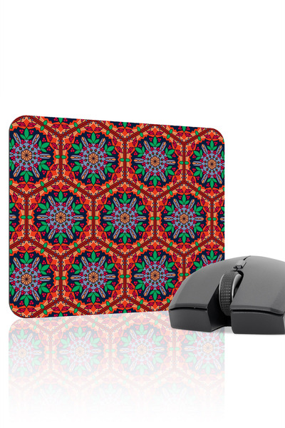 mousepad bastir لوحة ماوس للألعاب من المطاط بنمط بلاط تركي مانع للانزلاق مخيط...