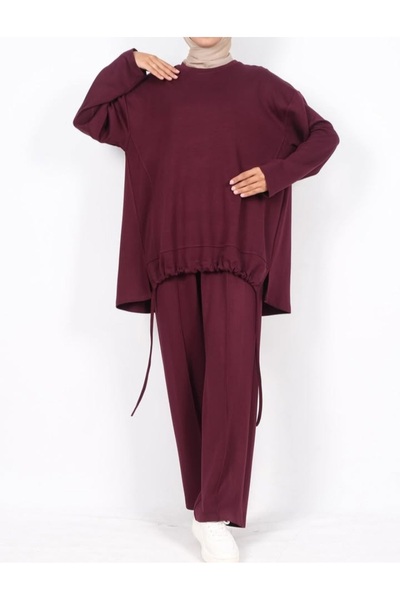 Rita Büzgü Detaylı Oversize İkili Takım Salaş Tunik Pantolon Takım