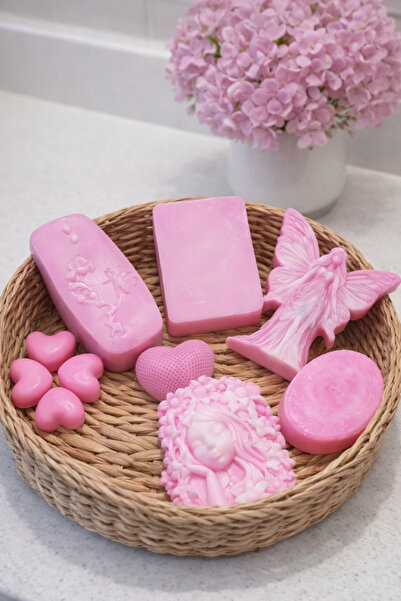 Tomris Hatun مجموعة هدايا من الصابون المصنوع يدويًا، صابون وردي