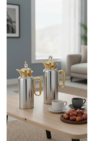 Generic 1 liter/750ml tea and coffee thermos set