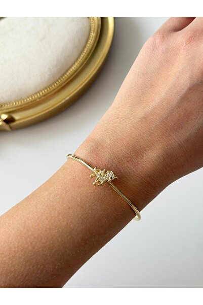 Charmist 14K Çelik Üzeri Altın Kaplama Figürlü Bilezik