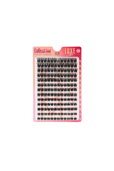 MYOWNMUSE False Eyelashes Silk Clusters Curvature C 156 pcs - LUXE PRO PACK