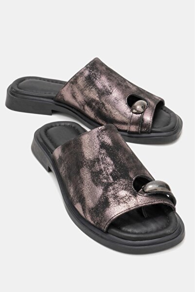 PASSAGE SHOES Women's Genuine Leather Parmak Arlas Buckled Slipper 6349 Black...