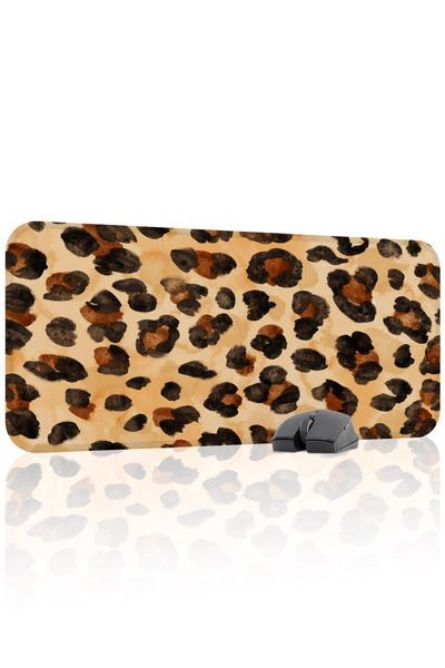 mousepad bastir لوحة ماوس الألعاب المطاطية المخيطة من ليوبارد مانع للانزلاق V...