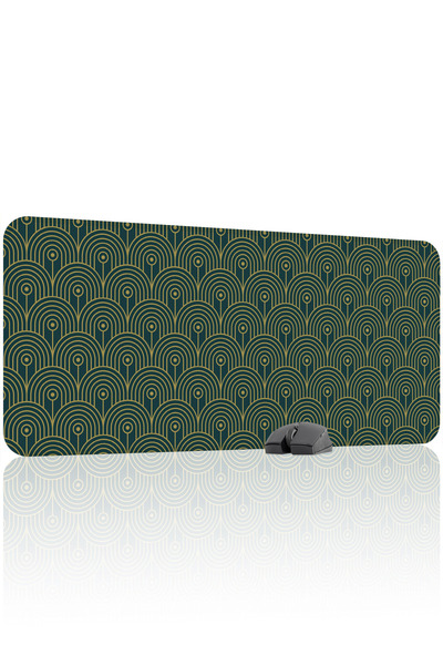 mousepad bastir لوحة ماوس للألعاب من المطاط المخيط على طراز آرت ديكو مانع للا...