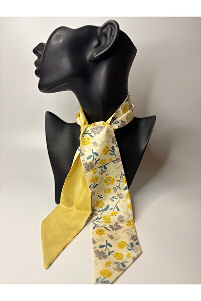 BHR AKSESUAR Patterned Thin Scarf, Ribbon (6X85 cm)