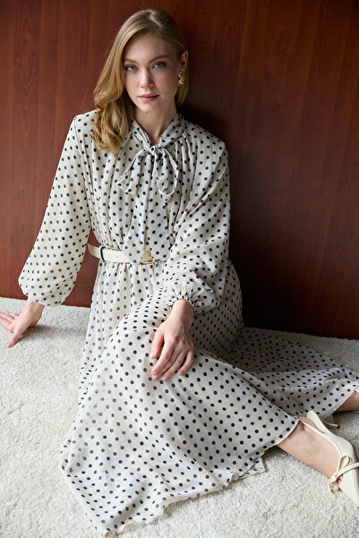 Melike Tatar Polka Dot Dress 32-2724