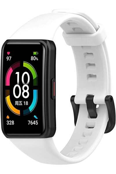 Dexmon Huawei Band 6 Compatible Buckled Soft Silicone Cord Strap