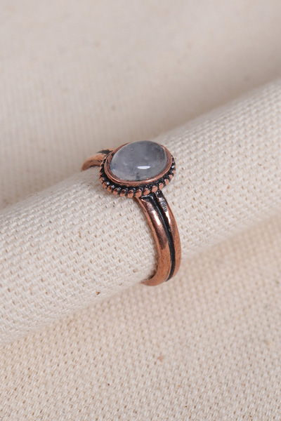Süspüs Accessories Moonstone Copper Ring