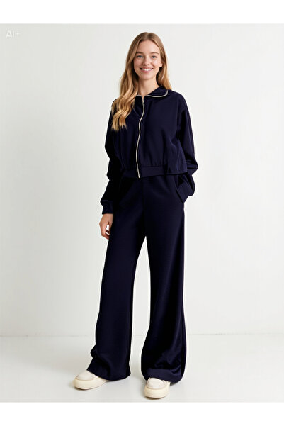 HAPPINES SNM Women's Transitional Modal Fabric Snap Fastener Top and Bottom Set