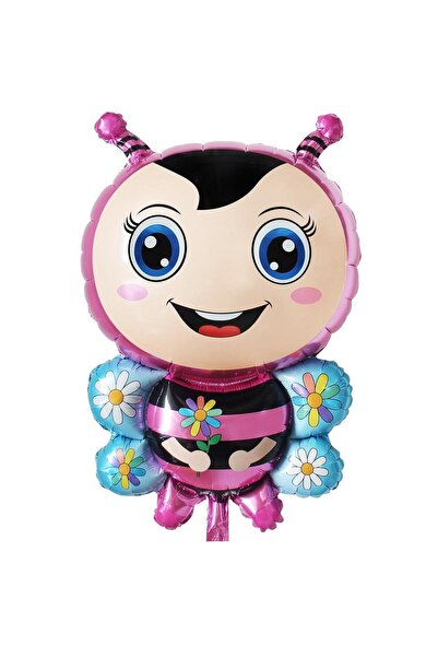 Party City Bee Maya Pink Foil Balloon 49X76 cm Large Size Birthday Party Deco...