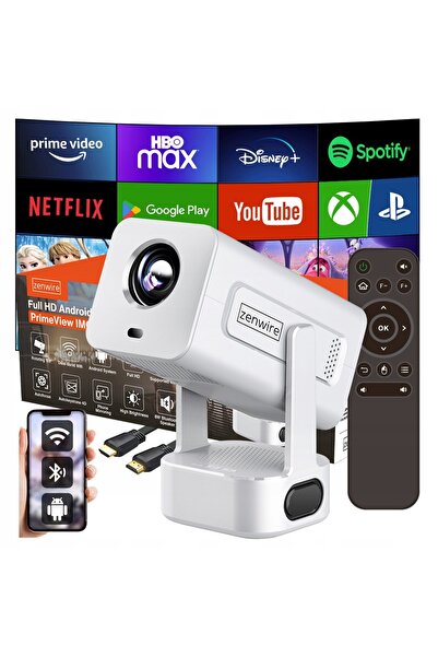 zenwire Proiector Mini, Zenwire® PrimeView IMC360, Full HD 1920×1080p, Androi...