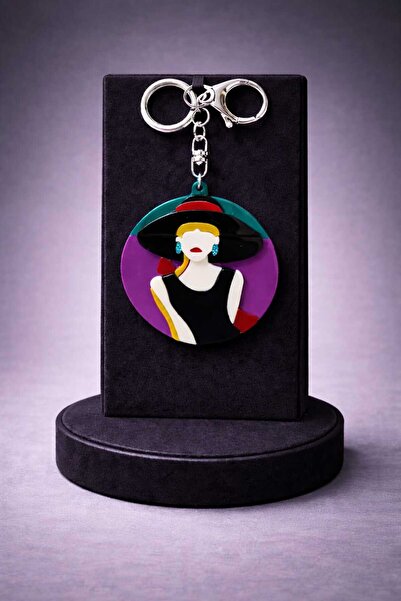 mdm style Figurină Femeie Colorată acrilic geantă Charm breloc