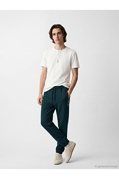 LC Waikiki Xside Petrol Standard Mold Printed Men's Sweatpants