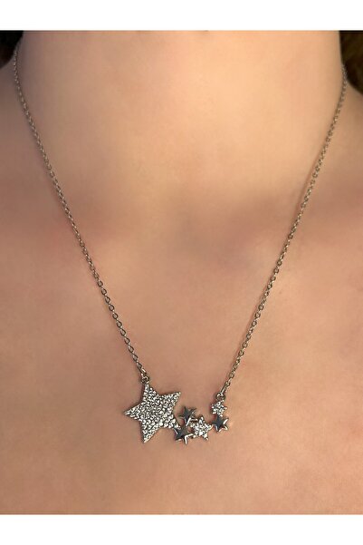 Nilly Jewelry Zirkon Taşlı Çoklu Yıldız Kolye