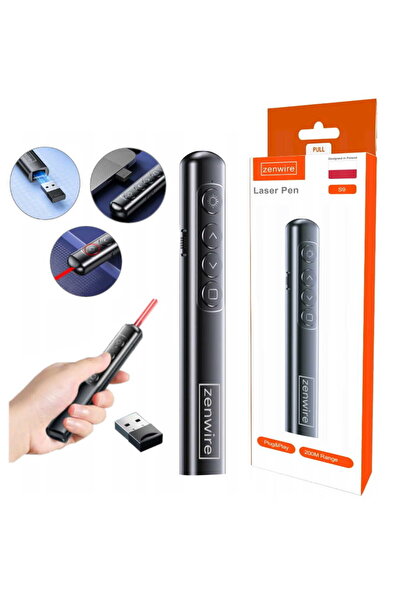 zenwire Laser Presenter, Zenwire® S9, Telecomanda Wireless USB, Laser Rosu 20...