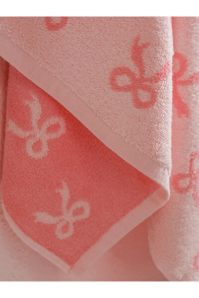 LC Waikiki Ružičasta mašna Štampano Peškir za kupanje 70x140 cm