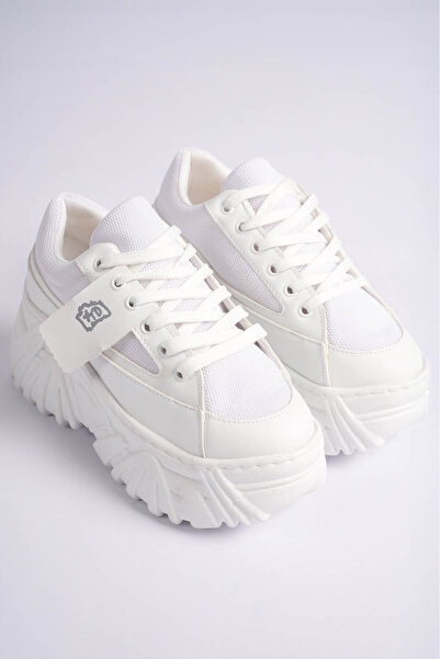 LEVONYA Pantofi sport cu talpă înaltă cu platformă albă Atlas pentru femei