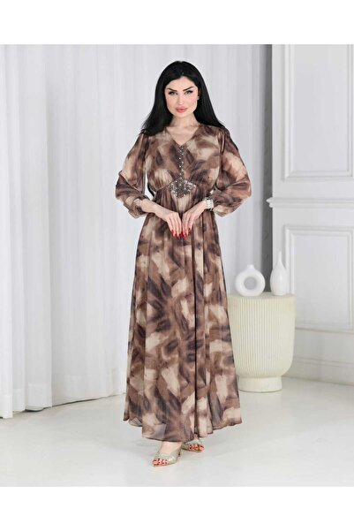 Red Planet Elegant brown women's dress