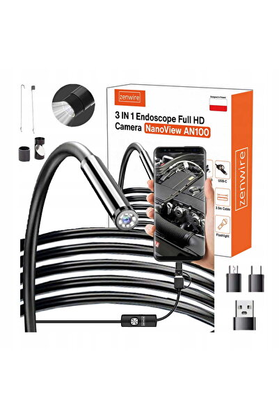 zenwire Camera Endoscop Zenwire® AN100, Inspectie Video, LED, 640x480p 30fps,...