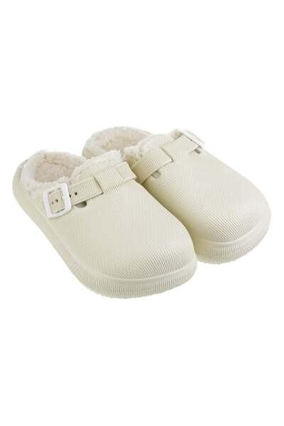 OEM Papuci Saboti Ecru cu Curelusa pentru Femei 38-39