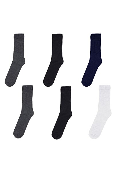 OEM Black Grey Blue Winter Socks for Men - 6 pairs 40-42