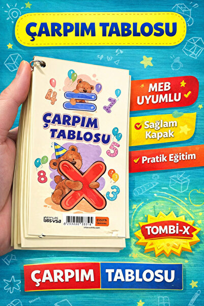 TOMBİ-X Çarpım Tablosu Kartları – Alıştırmalı Çarpım Tablosu (İlkokul İçin)