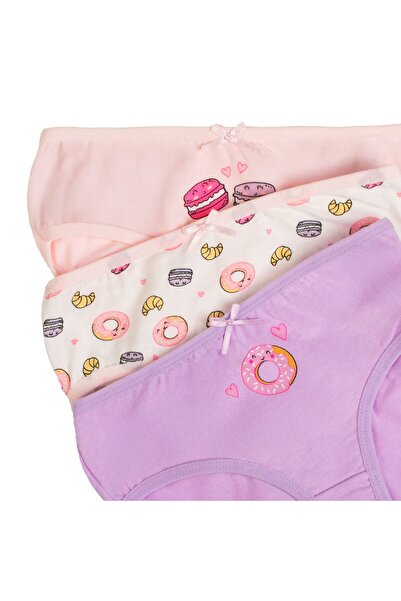 OEM Set of Colorful Panties with Printed for Children - 3 Pairs 4-6 Years