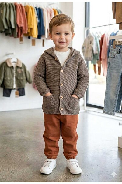 Yağmur Giyim Necix's Knitwear Cardigan 3-Piece Boy's Set 3-5 Years 234243