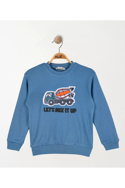 ALG Boys' Seasonal 100% Pa Cotton Weatshirt with Embroidery Details