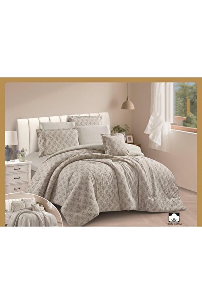 alzawia Luxury 8-piece summer double bed set with a floral pattern, cotton