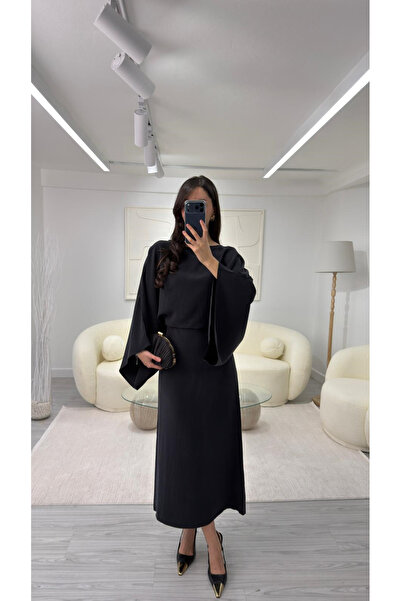 LUUNA STORE Batwing sleeve dress - black