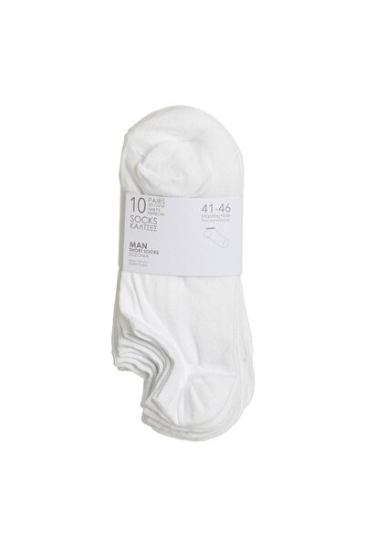 OEM Șosete pentru bărbați scurte, alb, set 10 perechi, mărimea 41-46 – confor...