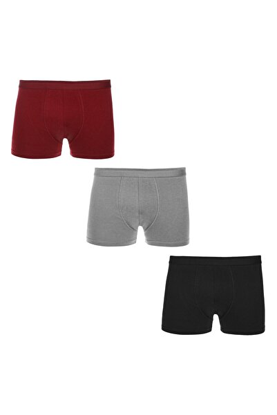 OEM Set Boxeri Negri Gri Bordo pentru Barbati - 3buc Large