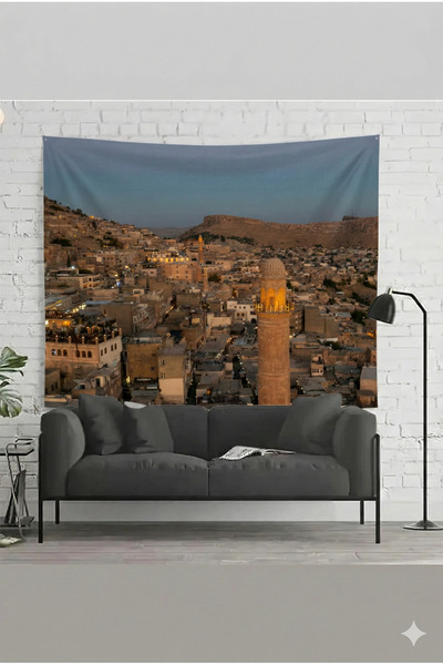 by EKTIREN Mardin Scenic Decorative Wall Covering - Authentic Night Scenery T...