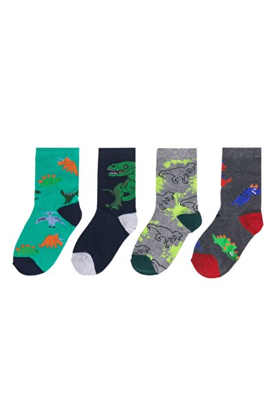 OEM Colorful Winter Socks with Dinosaur for Children - 4 pairs 35-38