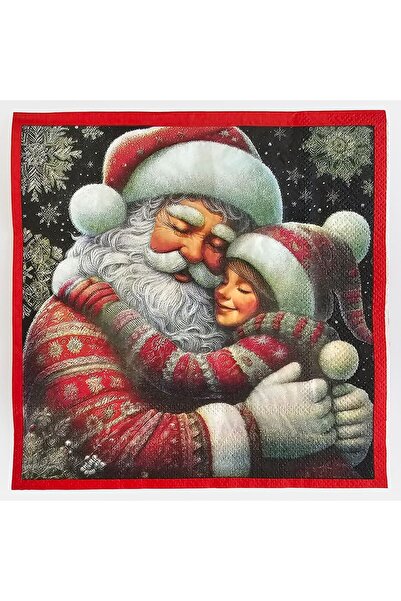 OEM 2-Ply Table Napkins & Santa Claus & Little Girl Pattern 33x33cm - 20pcs