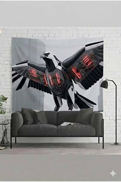 by EKTIREN Beşiktaş Eagle Themed Decorative Wall Covering - Black and White F...