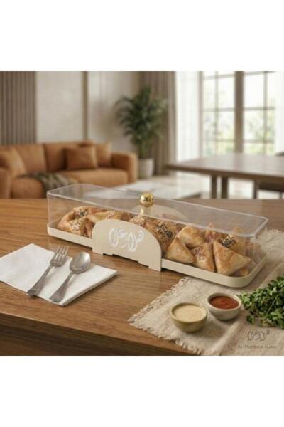 Generic ستاند تقديم معدني مستطيل بغطاء أكريليك وعبارة هلا وسهلا (40 سم)