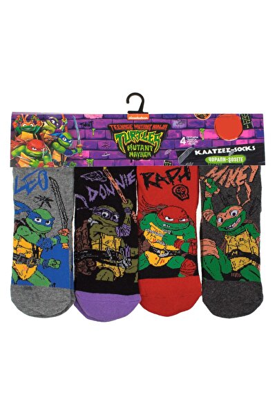OEM Red Grey Black Anthracite Ninja Turtles Winter Socks for Kids - 4 pairs 3...